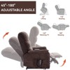 TiramisuBest Up to 350 LBS Chenille Power Lift Recliner Chair, Heavy Duty Motion Mechanism with 8-Point Vibration Massage and Lumbar Heating - 4 of 4
