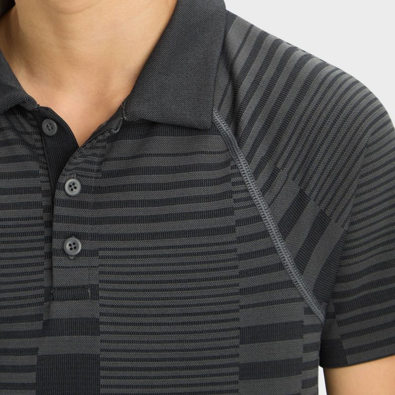 Boys' Seamless Golf Polo Shirt - All in Motion™ Black, 4 of 5