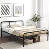 Tangkula Full Size Bed Frame Metal Platform Bed Base w/ Headboard & Footboard Black - image 4 of 4