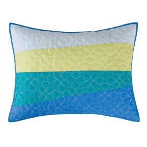 C&F Home 20" x 26" Blue Oasis Cotton Standard Sham - Machine Washable - 1 of 2