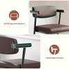 Bar Stools Set of 4/2 with Armrests, Metal Counter Height Bar Stools Set with Upholstered Seat, Footrest & Soft Back - 3 of 4