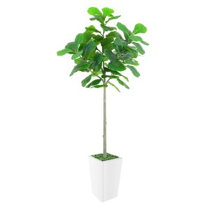 Artificial Tree in Pot with Realistic Leaves & Natural Wood Trunk 5FT/6FT/7FT/8FT - 1 of 4