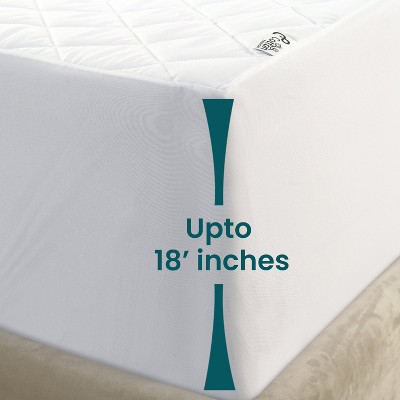 Quilted Waterproof Mattress Protector With 18" Deep Pocket All Around Elastic Mattress Cover - Cotton Passion