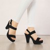 Allegra K Women's Slingback Platform Chunky High Heel Adjustable Buckle Strap Sandals - 2 of 4