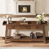 Tribesigns 2-Tier Sofa Table with 3 Drawers, 70.9" Console Table with Raised Baffle and Storage Shelves for Living Room, Hallway, Entryway - 2 of 4