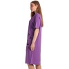 Just Love Womens Nightgown - Short Sleeve Henley Oversized Sleepwear Gown - 2 of 3