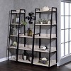 INFURNIC Decorative Bookshelf Natural and Black Ladder Shelf with Open Compartments for Storage, Black, 24.5"*16.5"*67.5" - 4 of 4