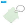 Unique Bargains PU Leather Keychain Blanks with Key Rings for DIY Laser Engraving 4 Pcs - 3 of 4
