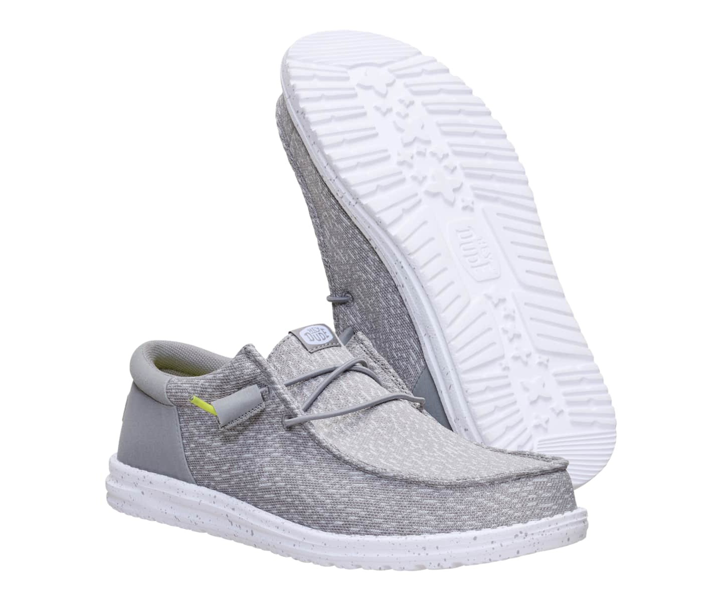 HEYDUDE Men Wally Funk Stretch Speckle, Flannel Grey/Multi, 7, цвет: Серый — фото 4