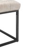18" Square Button Tufted Metal Ottoman - WOVENBYRD - 4 of 4