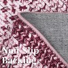 Acekool 9x12 Washable Area Rug, Modern Printed Braided Look, Non-Slip, Stain Resistant Large Brown Carpet for Bedroom, Living Room, Dining Room - 4 of 4