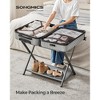 SONGMICS Luggage Rack with Fabric Storage Shelf Suitcasa Stand for Guest Room Bedroom Folding - 2 of 4