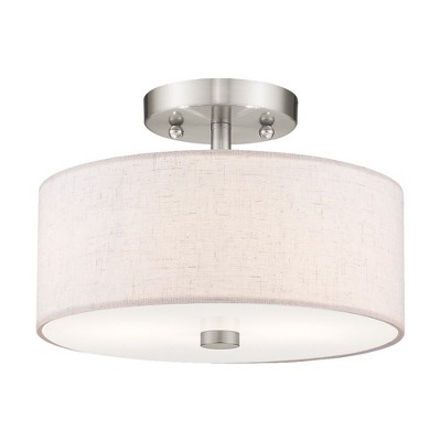 Livex Lighting Meridian 2 - Light Semi-Flush Mount in  Brushed Nickel