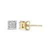 Haus of Brilliance 10k Yellow Gold Princess Diamond Quad Stud Earrings - 3 of 4