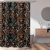Sweet Jojo Designs Shower Curtain 72in.x72in. Boho Floral Wildflower Black and Orange - 2 of 4