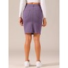 INSPIRE CHIC Women's Basic Distressed High Waist Ripped Hem Washed Jeans Skirt - 4 of 4
