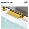 CASAINC Single Handle Roman Tub Faucet with Waterfall Spout and Hand Shower Matching  Pop Up Drain - 3 of 4