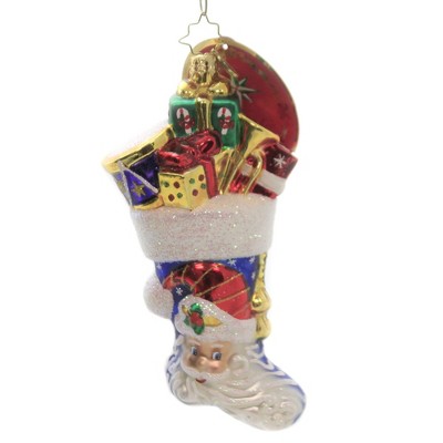  Christopher Radko 6.25" Presents A'plenty Ornament Stocking Gifts Santa  -  Tree Ornaments 