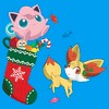 Boy's Pokemon Christmas Jigglypuff and Fennekin Stocking T-Shirt - 2 of 4