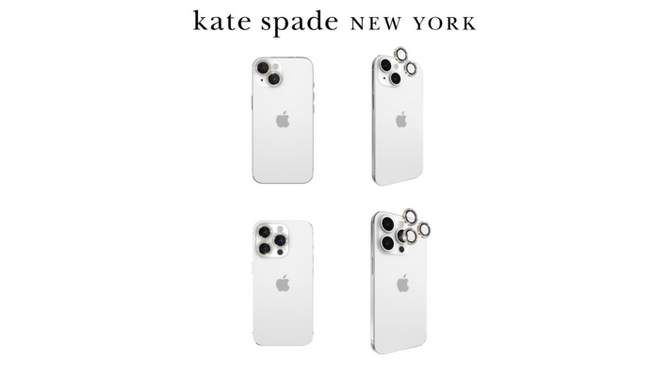 Kate Spade New York Apple iPhone 15 Pro/iPhone 15 Pro Max Aluminum Ring Lens Protector - Stone Gold, 2 of 8, play video