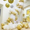 PartyWoo Balloons White Gold Metallic 18 12 10 5 Inch 140 pcs - 3 of 4