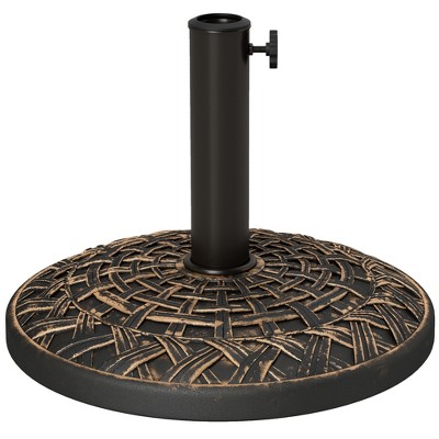 Outsunny 19" Patio Umbrella Base, 26 lbs Concrete Heavy Duty Patio Umbrella Holder for 1.5"/1.9" Umbrella Poles