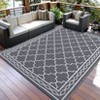 Outdoor Rug Modern Carpet Waterproof Plastic Straw Rug UV-Resistant Reversible Mat for Camping RV Porch Deck Balcony Beach - 3 of 4