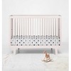 Bacati - Stars Navy Muslin 100 percent Cotton Universal Baby US Standard Crib or Toddler Bed Fitted Sheet - 4 of 4