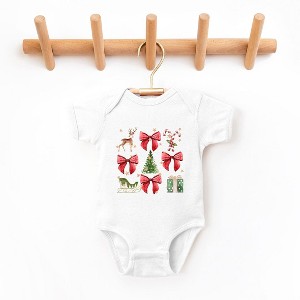 The Juniper Shop Coquette Christmas Collage Baby Bodysuit - 24 Month - White - 1 of 3