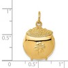 Black Bow Jewelry 14k Yellow Gold Pot of Gold Charm or Pendant, 15mm (9/16 inch) - 3 of 4