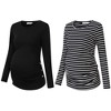 Soft Fabric Maternity Tunic Tops with Side Buttons, Short Sleeve, Flattering Fit, XL Size for Work and Home, Perfect Before and After Pregnancy - 3 of 4