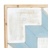 Wood Geometric Handmade Southwestern Wall Decor Light Brown/Light Blue - Olivia & May - 3 of 4