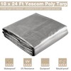 Yescom 18x24 Ft 14 Mil Poly Tarp Protective Cover Tarpaulin Heavy Duty UV Resistant - 2 of 4