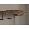 Monarch Specialties Computer Desk Home Office Laptop Storage Drawers 48InchL Work Tempered Glass Laminate Brown Clear Contemporary Modern - 3 of 4
