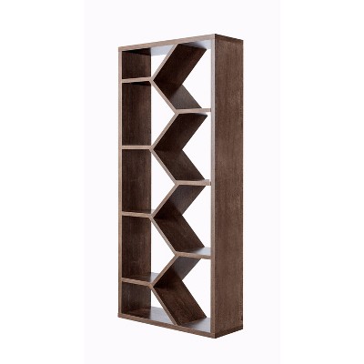 69" Achna 9 Shelf Bookshelf Walnut Oak - miBasics