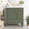TiramisuBest 30" Bathroom Vanity with Ceramic Sink, Soft-Close Door with Built-in Shelf, Ample Storage Cabinet for Bathroom - 3 of 4