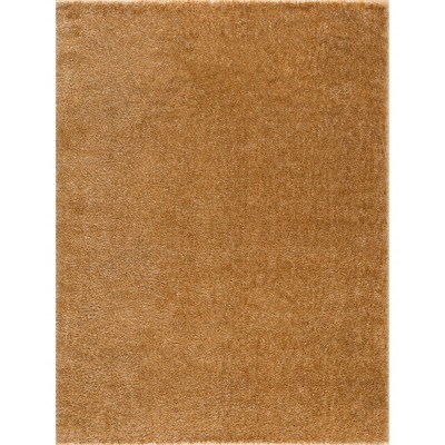 Hauteloom Heavenly Solid Mustard Plush Rug