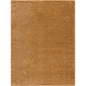 Hauteloom Heavenly Solid Mustard Plush Rug - 1 of 4