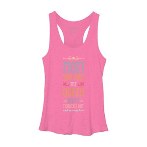 Women's Design By Humans Mother's Day Mom Queen By tmsarts Racerback Tank Top - 1 of 2