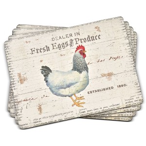 Pimpernel On The Farm Placemats - Set of 4 (15.7” x 11.7”), Cork, Farm Animal Design, Easy to Clean, Durable & Functional - Heat & Stain Resistant - 1 of 4