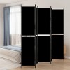 vidaXL Fabric Room Divider - Versatile and Space-Saving Privacy Screen with Breathable Black Polyester Fabric - 98.4"x86.6" Size - 2 of 4