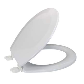 17" Wood Toilet Seat White - Bath Bliss