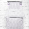 Bacati - Petals/Floral Lilac Girls Muslin 4 pc Toddler Bedding Set - 4 of 4