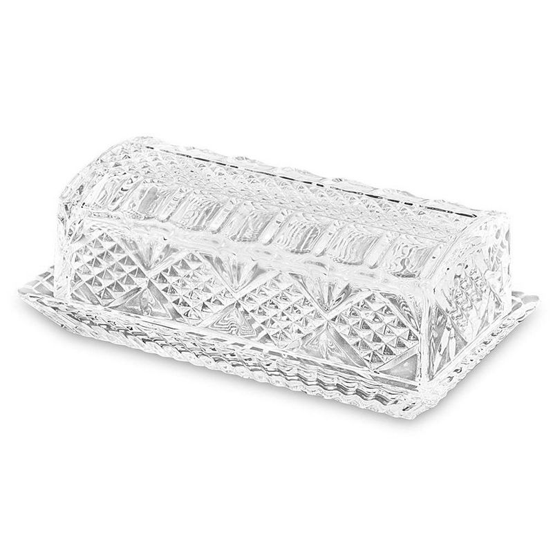 Bezrat Large Deep Danish Crystal Covered Butter Dish Butter keeper, 3 of 6