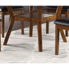 TiramisuBest 59x43 In Expandable Oval Dining Table for Farmhouse Kitchen, with Removable Leaf, Trestle X - Shaped Base, and White Oak Finish in White - 4 of 4
