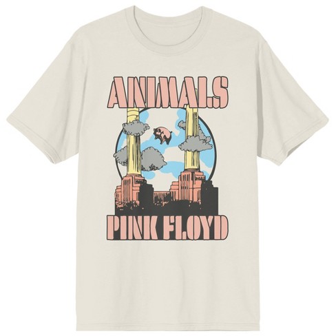 Pink Floyd Animals Waterprint Crew Neck Short Sleeve Tofu Men’s T-shirt-XL