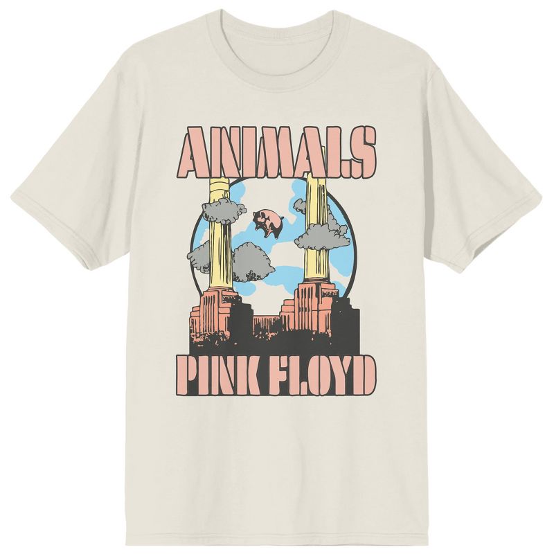 Pink Floyd Animals Waterprint Crew Neck Short Sleeve Tofu Men's T-shirt, 1 of 4