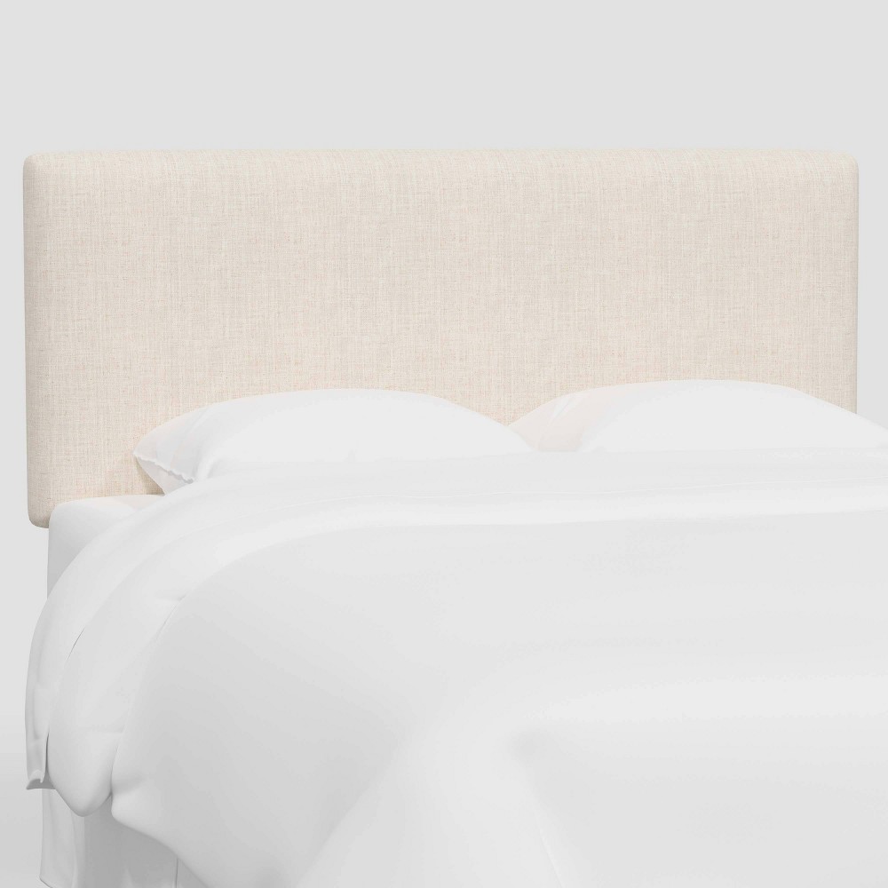 Photos - Bed Frame Olivia Twin Size Upholstered Square Headboard in Classic Linen Talc - Threshold™