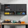 Wall Cabinet with Adjustable Shelf, Heavy Duty Steel Garage Locker with Lockable Magnetic Doors, Wall Mounted Tool Cabinet for Warehouse Home - 2 of 4