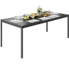 Aluminum Outdoor Metal Table for 6-8 Person, Patio Dining Tables with Rectangular Non-Slip Stripe for Outiside Backyards, Porches, Gardens, Poolside - 2 of 4